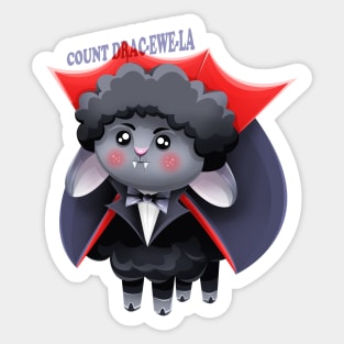 Count Drac-ewe-la Sticker